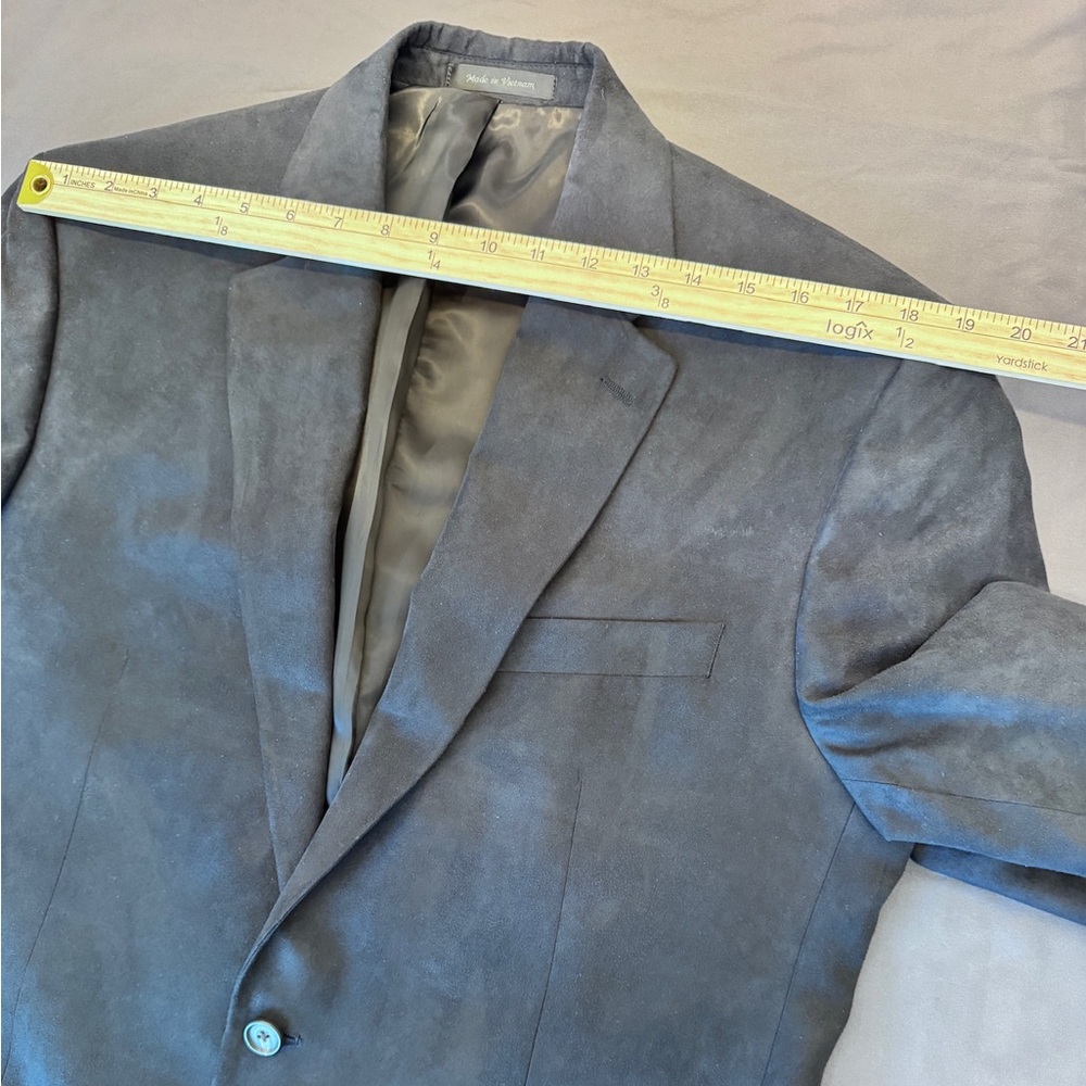RALPH LAUREN Mens Black Soft Micro Suede Sport Coat Blazer Jacket 42L - Picture 11 of 14